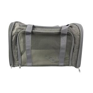 New Collapsing Cat Carrier for Large Cats Gray with shoulder strap